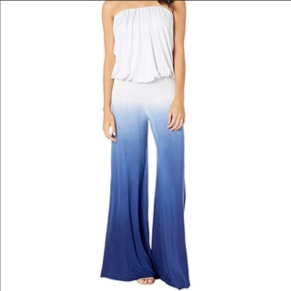 Young Fabulous & Broke Pants - YF&B Sydney Strapless Blue Ombré Jumpsuit Romper